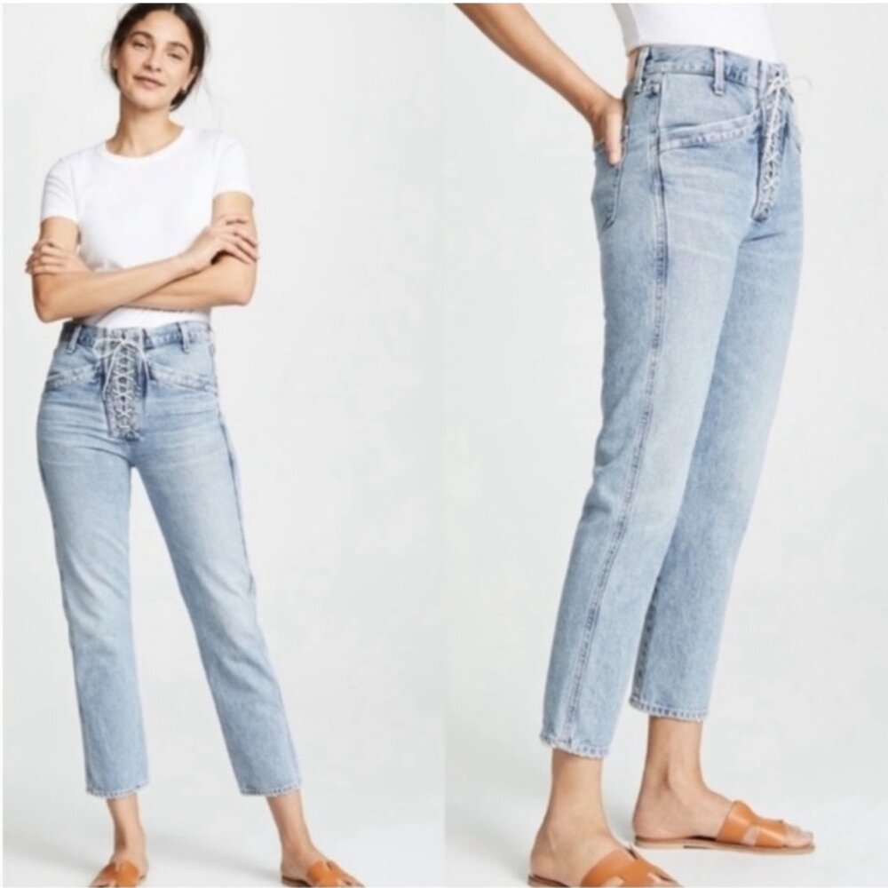 Citizens of Humanity HiRise Gemma Lace Up Jean Size 4/6 NWT